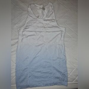 Champion Women's White and Blue Gradient Tank Top